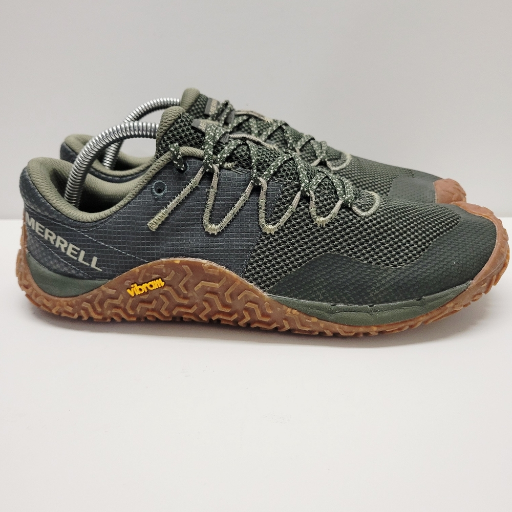 Merrell Trail Glove 7 Barefoot Hiking Shoes Men J067655 Pine Gum Vibram Size 10 - Picture 4 of 11
